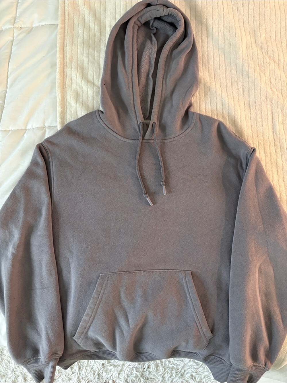 Kids Gray Pullover Hoodie - Classic Fleece Sweatshirt